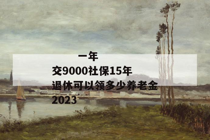 
  一年交9000社保15年退休可以领多少养老金2023
 第1张