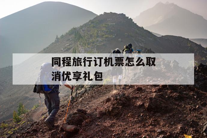 同程旅行订机票怎么取消优享礼包 第1张