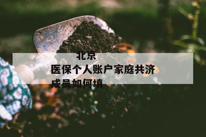 
  北京医保个人账户家庭共济成员如何填
 第1张