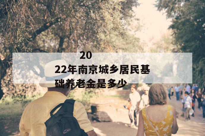 
  2022年南京城乡居民基础养老金是多少
 第1张