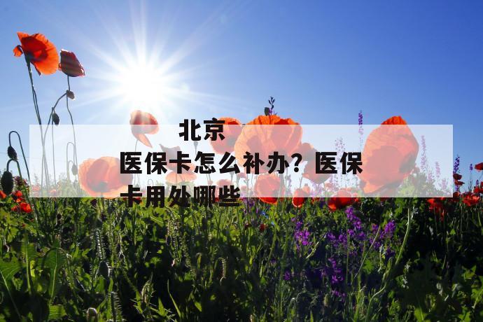 
  北京医保卡怎么补办？医保卡用处哪些
 第1张