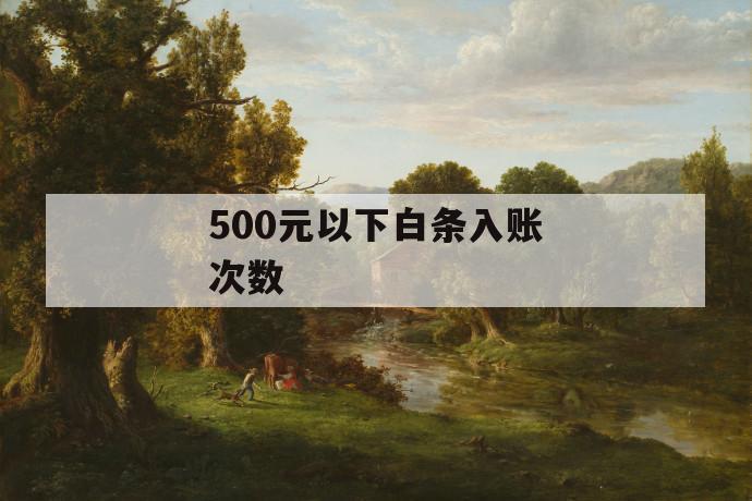 500元以下白条入账次数 第1张