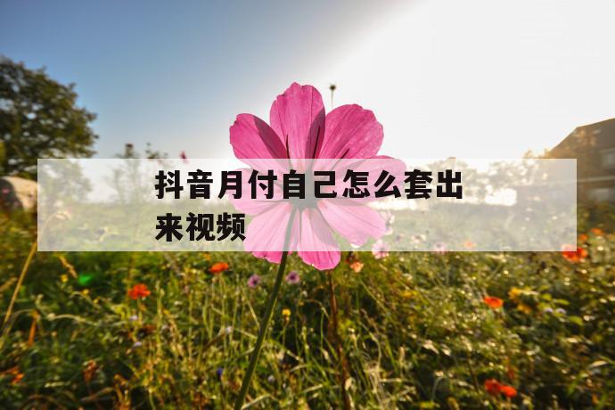 抖音月付自己怎么套出来视频 第1张