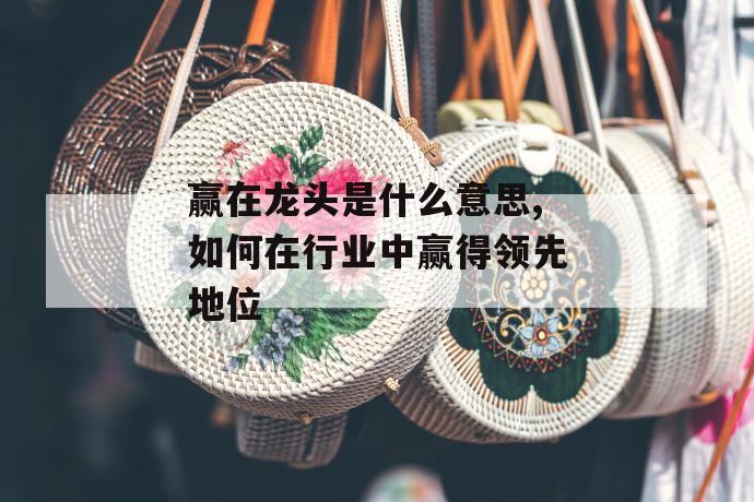 赢在龙头是什么意思,如何在行业中赢得领先地位