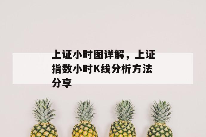 上证小时图详解，上证指数小时k线分析方法分享 第1张