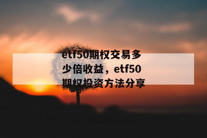 etf50期权交易多少倍收益，etf50期权投资方法分享 第1张