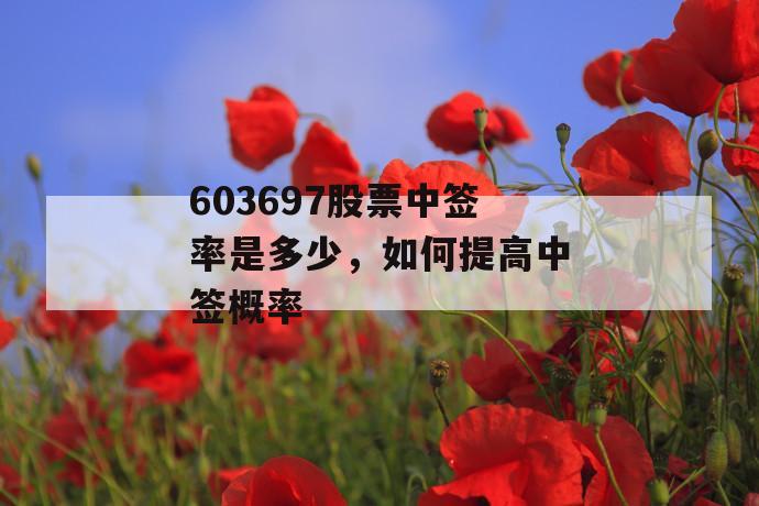 603697股票中签率是多少，如何提高中签概率 第1张