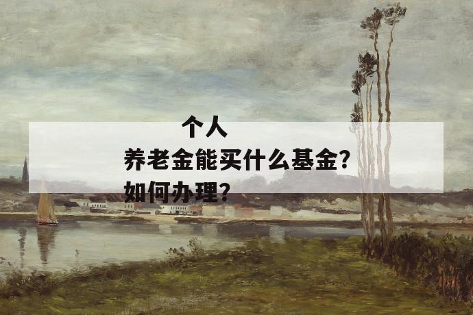 
       个人养老金能买什么基金？如何办理？
     