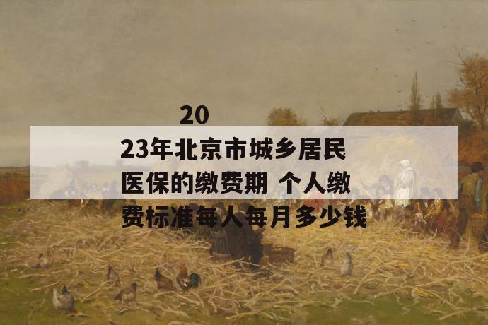 
       2023年北京市城乡居民医保的缴费期 个人缴费标准每人每月多少钱
     