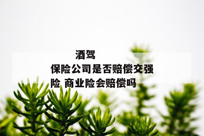 
       酒驾保险公司是否赔偿交强险 商业险会赔偿吗
     